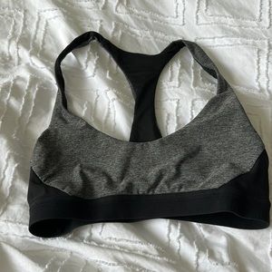 lululemon gray and black bra ; size 2